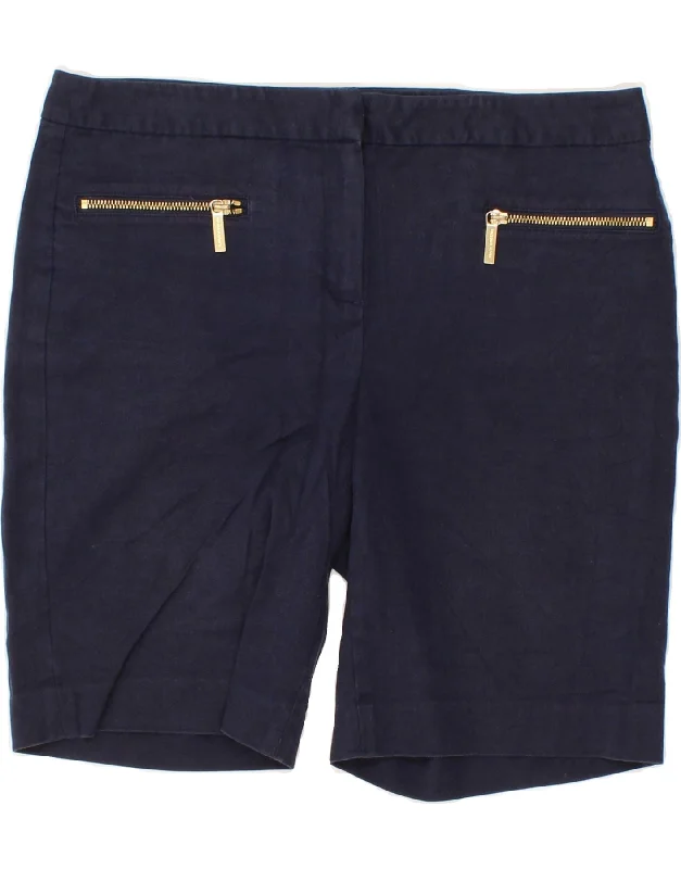 Simple Style MICHAEL KORS Womens Casual Shorts US 10 Large W34  Navy Blue Cotton