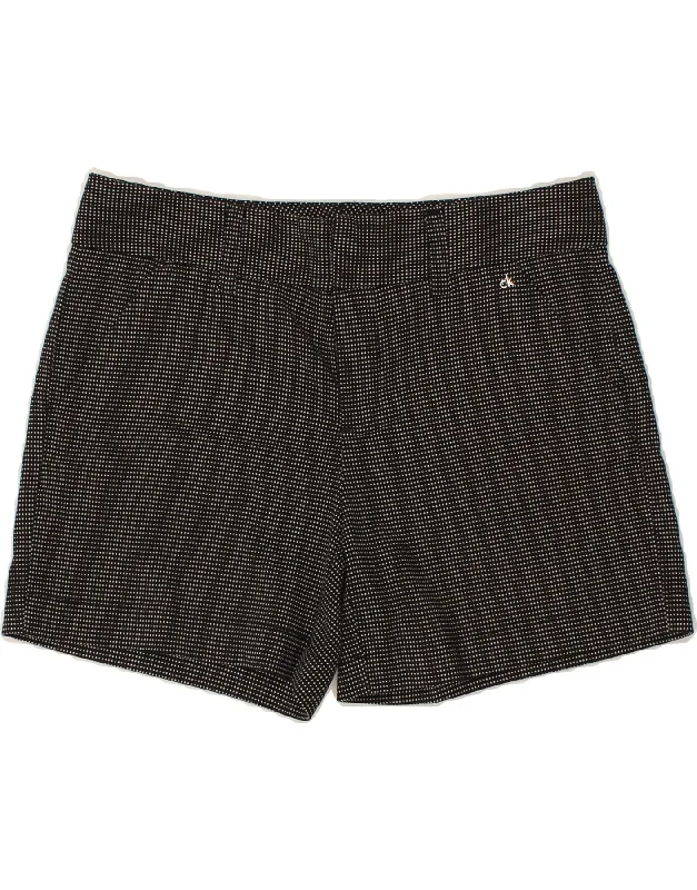 Boutique Recommendation CALVIN KLEIN Womens Chino Shorts US 6 Medium W30 Black Spotted Polyester