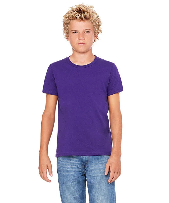Comfortable down 3001Y - Bella + Canvas Youth Jersey T-Shirt | Team Purple