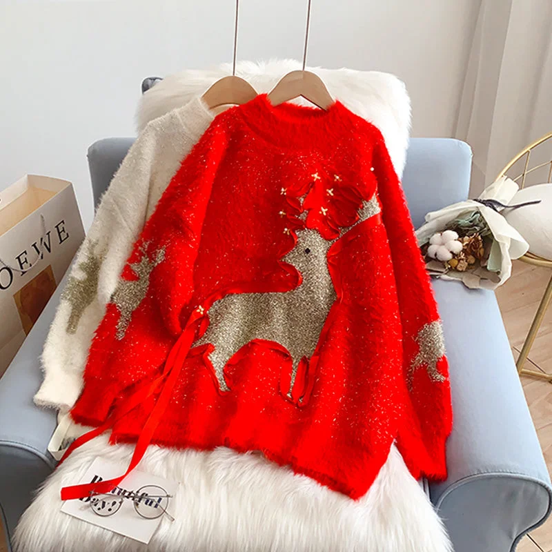 Simple Design New loose and lazy style coat imitation mink sweater  5130