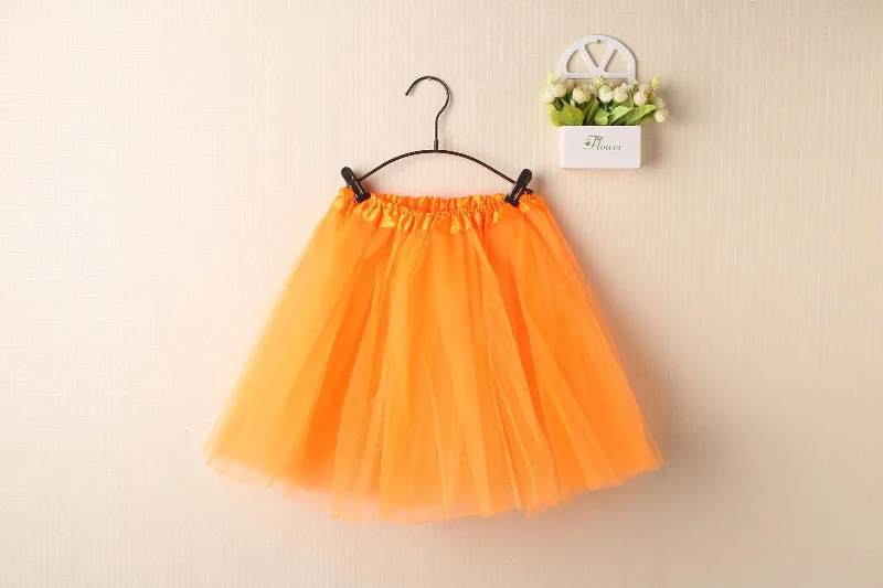 Everyday Comfort New Adults Tulle Tutu Skirt Dressup Party Costume Ballet Womens Girls Dance Wear, Orange, Adults