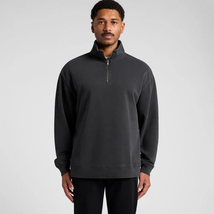 Relaxed Fit Ascolour Men's Relax Faded Half Zip-(5167)