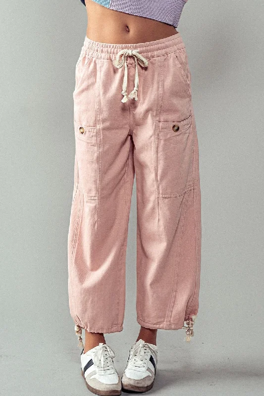 Elegant Series Trend:Notes Women's Jeans Drawstring Waistband and Adjus