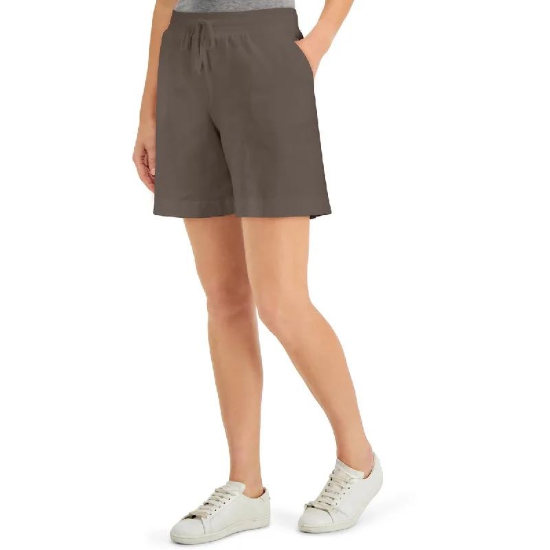 Cozy Layers Womens Pocket Cotton Stretch Casual Shorts