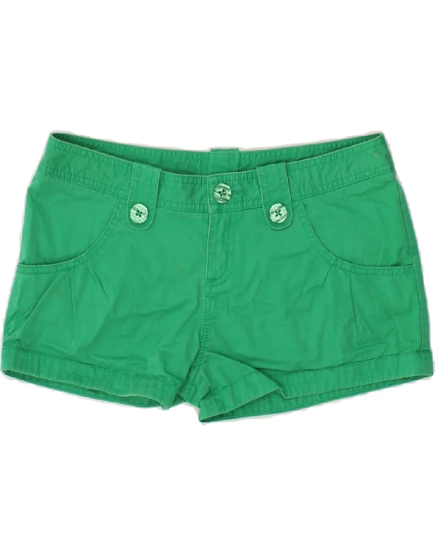 Sports High Waist Style VANS Womens Casual Shorts US 7 Medium W30 Green