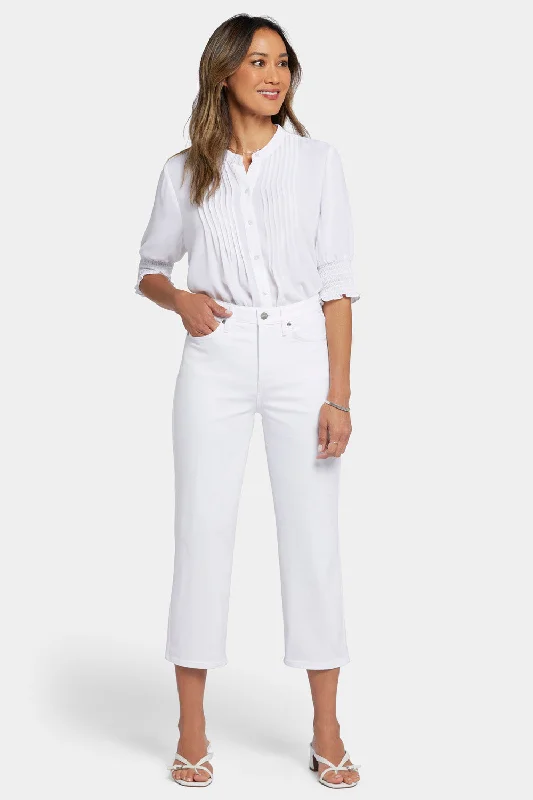Fresh And Elegant Joni Relaxed Capri Jeans - Optic White