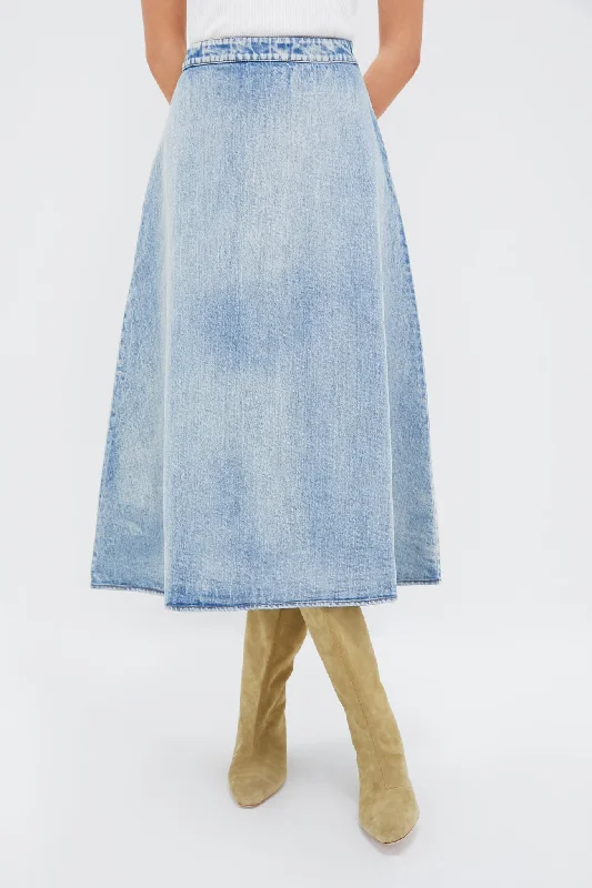 Fashion Must-have Acid Wash Denim Britt Skirt