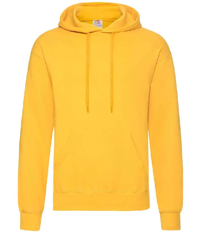 Sports Fitness Style Fruit of the Loom Classic Hooded Sweatshirt | Sunflower