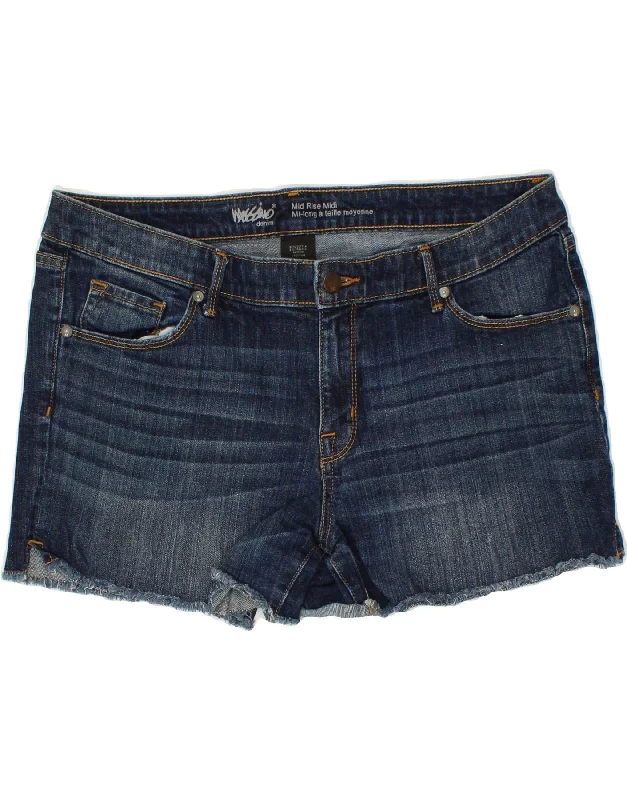 Design Perception MOSSIMO Womens Mid Rise Denim Shorts US 14 XL W36  Blue Cotton