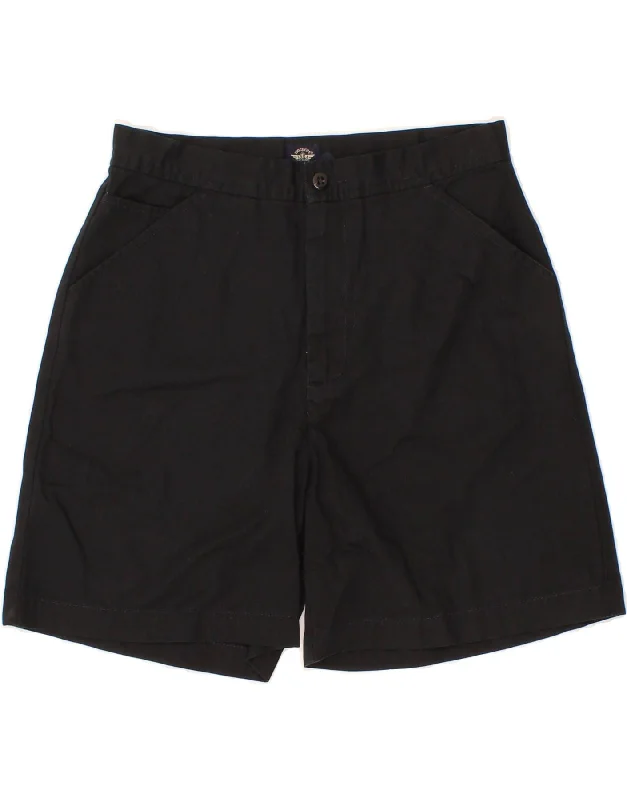 Simple Solid Color DOCKERS Womens Chino Shorts US 4 Small W27  Black Cotton