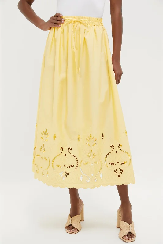 Girl Style Light Yellow Maxi Skirt