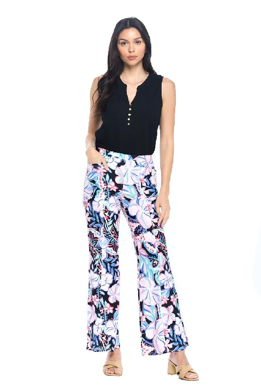 Simple Comfort Aryeh Women's Jeans Wide Leg Floral Printed