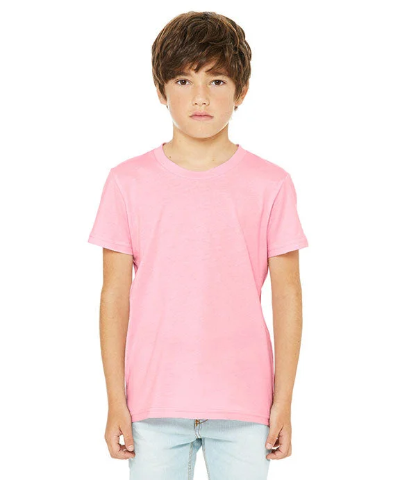 Knitted Design 3001Y - Bella + Canvas Youth Jersey T-Shirt | Pink