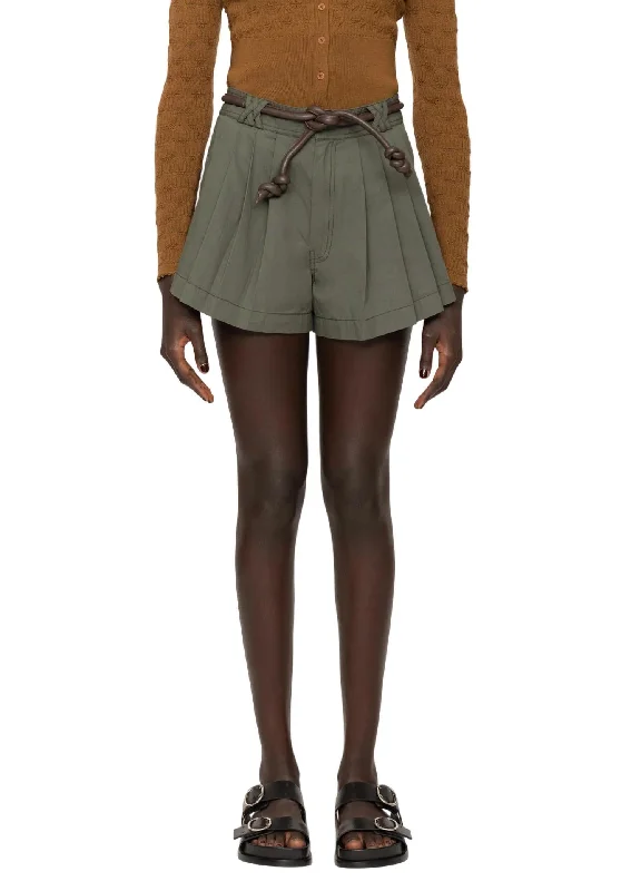 Dressing Tips Samaka Garment Dye Shorts W/ Belt In Thyme
