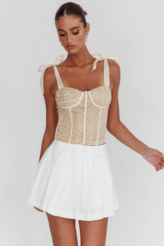 Sports And Leisure Rori Pleated Skirt Off White