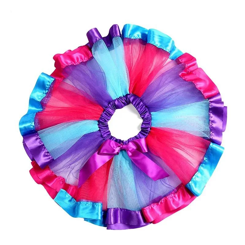 Romantic And Sweet New Adults Tulle Tutu Skirt Dressup Party Costume Ballet Womens Girls Dance Wear, Rainbow_C, Adults