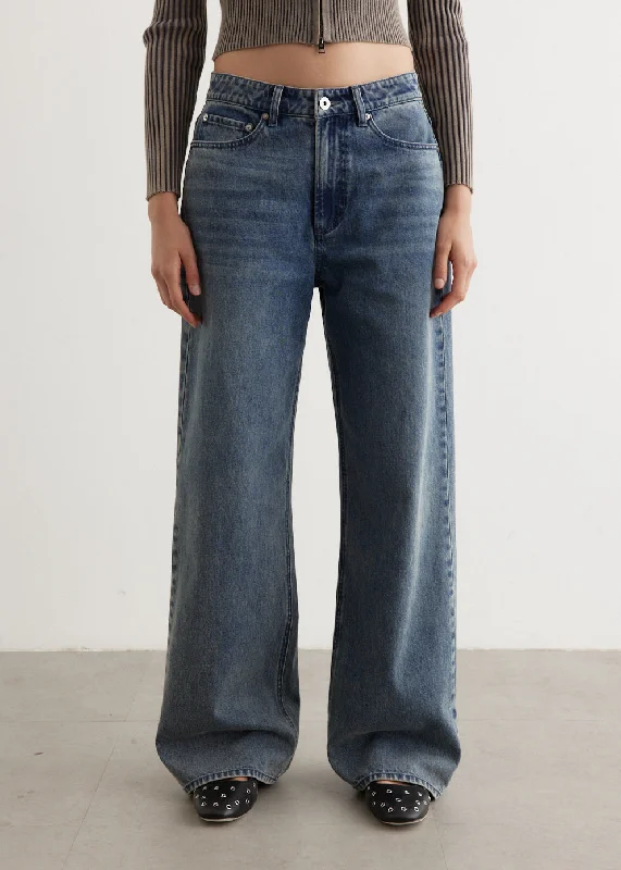 Dessert Matching Crash Baggy Jeans