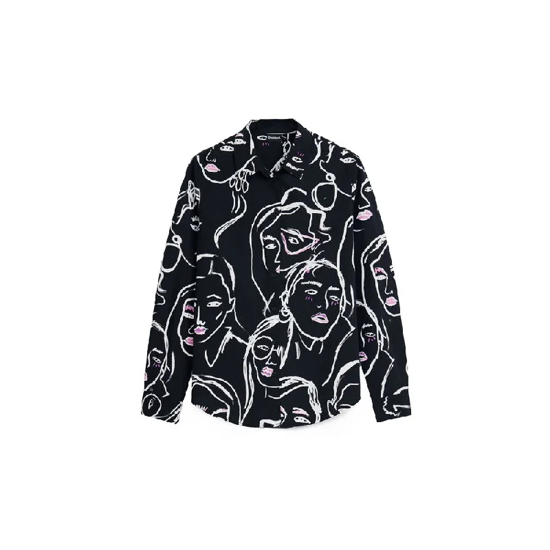 Elegant Temperament Desigual Cotton Women's Sweater