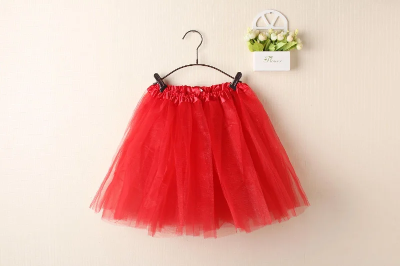 Easygoing Fashion New Adults Tulle Tutu Skirt Dressup Party Costume Ballet Womens Girls Dance Wear, Red, Adults