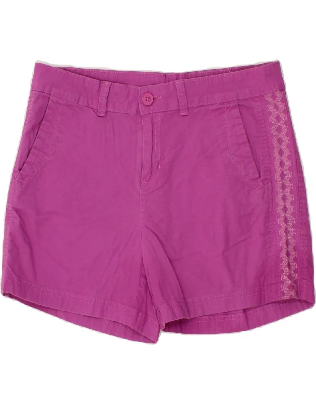 Relaxed Wear EDDIE BAUER Womens Chino Shorts US 10 Large W34  Pink Cotton