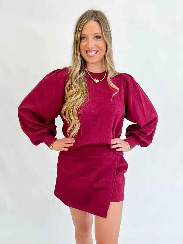 European And American Style More Merlot Please Skort Set