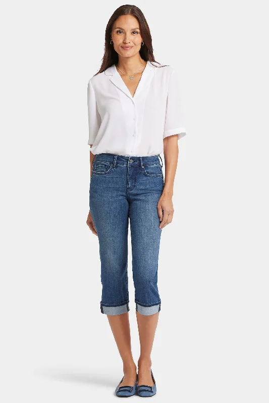 Body Design Marilyn Straight Crop Jeans - Blue Ridge