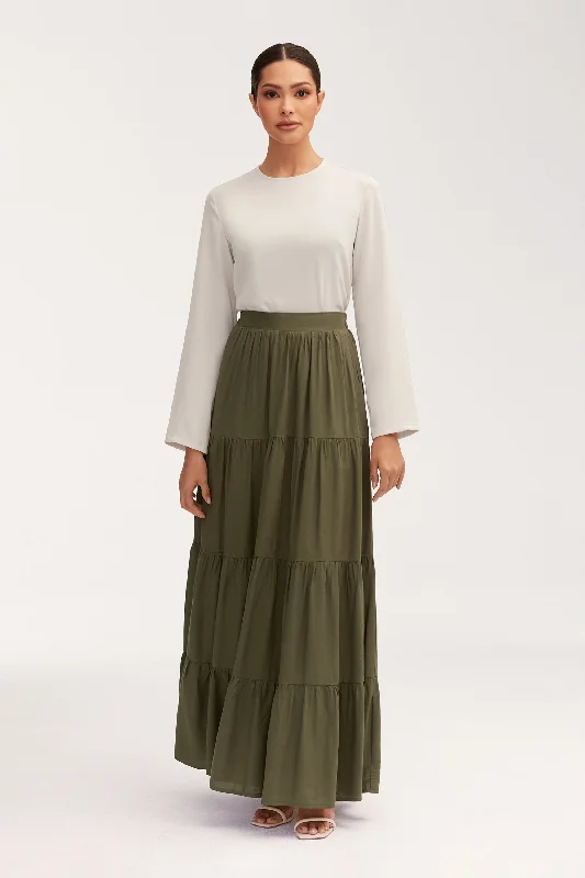 Comfortable Tops Sana Maxi Skirt - Dark Forest