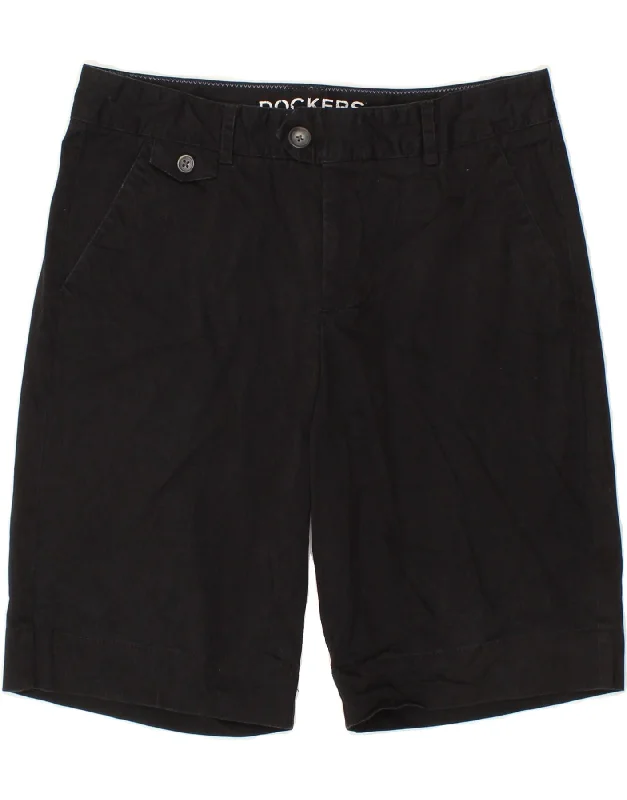 Luxury Customization DOCKERS Womens Chino Shorts US 10 Large W32  Black Cotton