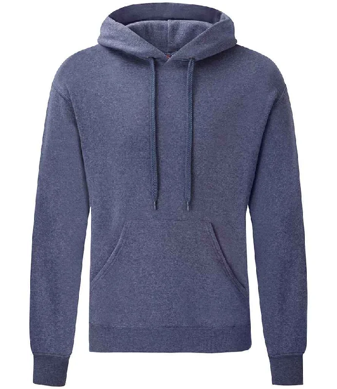 Comfortable Fashion Fruit of the Loom Classic Hooded Sweatshirt | Heather Navy