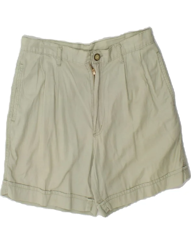 Sporty Elegance RIFLE Womens Pegged Chino Shorts W32 Large Beige Cotton