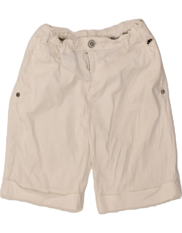 Classic Series ELLESSE Womens Bermuda Shorts IT 48 XL W36  White Cotton