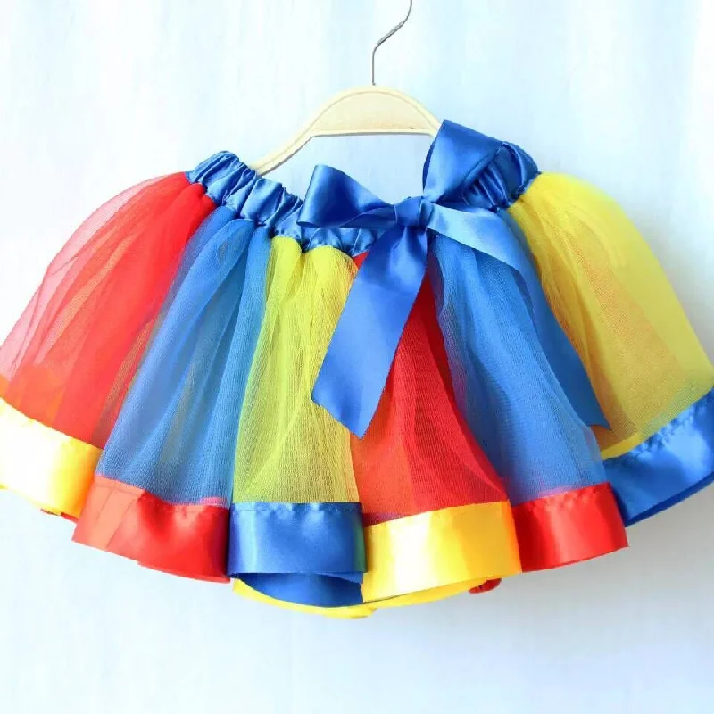 Trendy Looks New Adults Tulle Tutu Skirt Dressup Party Costume Ballet Womens Girls Dance Wear, Rainbow_G, Adults