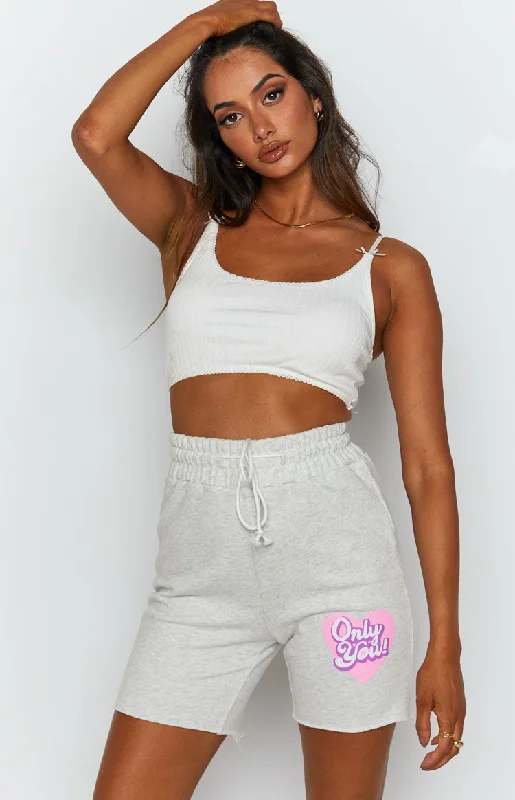 Innovative Design Only You Shorts Grey