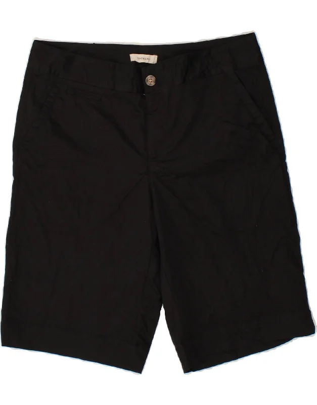 Simple Design DOCKERS Womens Chino Shorts US 12 Large W32 Black Cotton