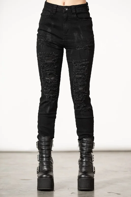 Comfortable And Casual Lyfe Line Patch Jeans