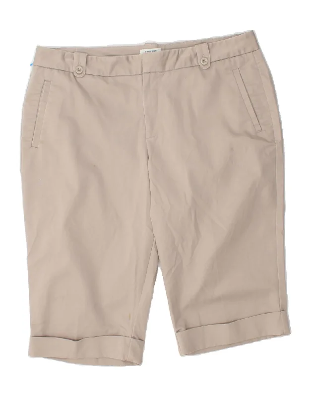 High-end Design DOCKERS Womens Curvy Mid Rise Chino Shorts US 14 XL W36  Beige Cotton