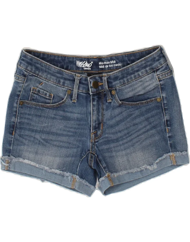 Sports Express MOSSIMO Womens Mid Rise Denim Shorts US 00 2XS W24  Blue Cotton