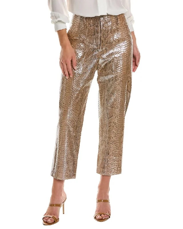 Floral Prints Brunello Cucinelli Leather Pant
