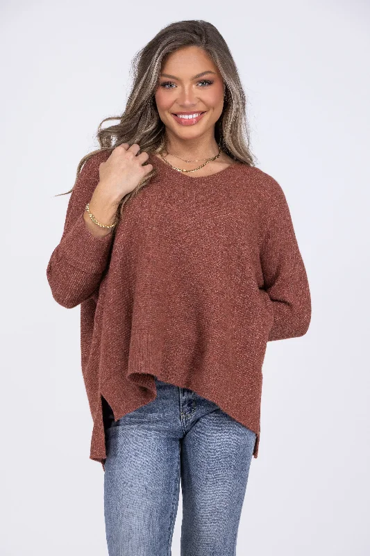 High-end Wear Dreaming Today Women's Raw V-Neckline Sweater