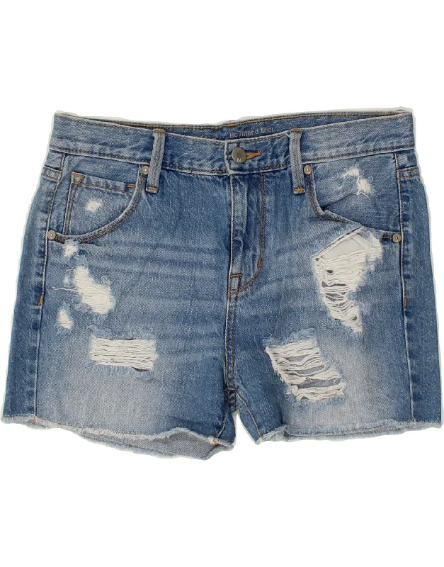 Sports And Leisure MOSSIMO Womens Boyfriend Distressed Denim Shorts US 2 XS W26  Blue Cotton