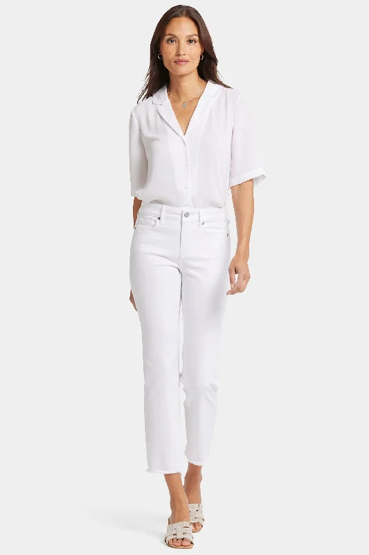 Elegant Design Marilyn Straight Ankle Jeans - Optic White
