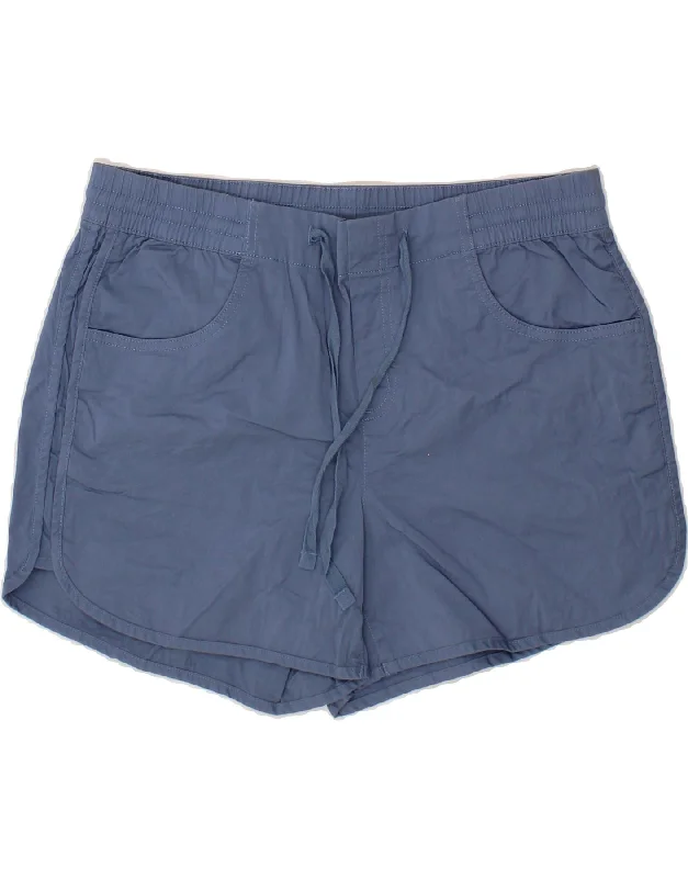 Street Show-off Style EDDIE BAUER Womens Casual Shorts US 12 Large W34  Blue Cotton