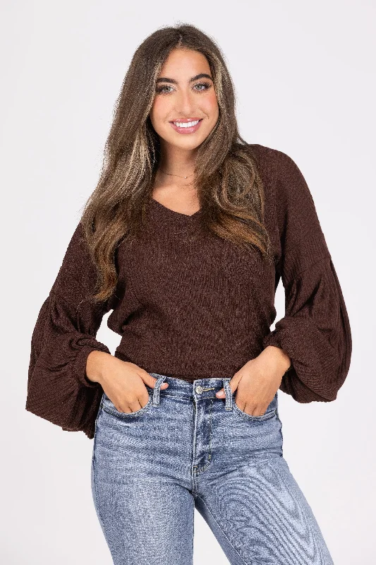 All-Day Comfort Cozy You Women's Lantern Sleeves Sweater