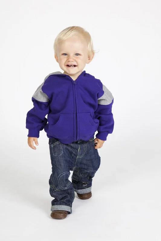 Personal Charm Ramo Kids Shoulder Contrast Panel Hoodies with Zipper (F335ZZ)