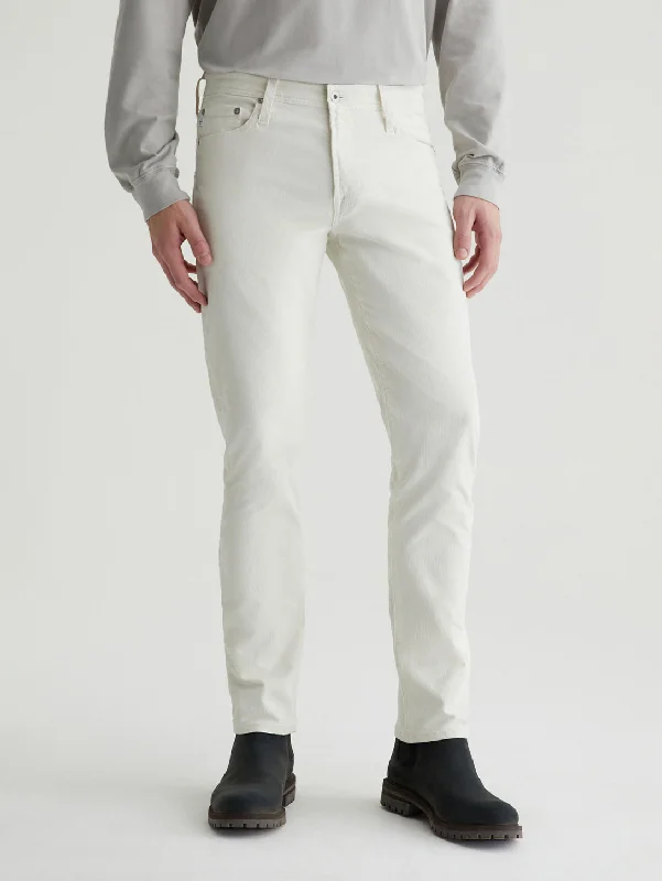 Luxury Temperament Tellis Modern Corduroy Pant - White Cream