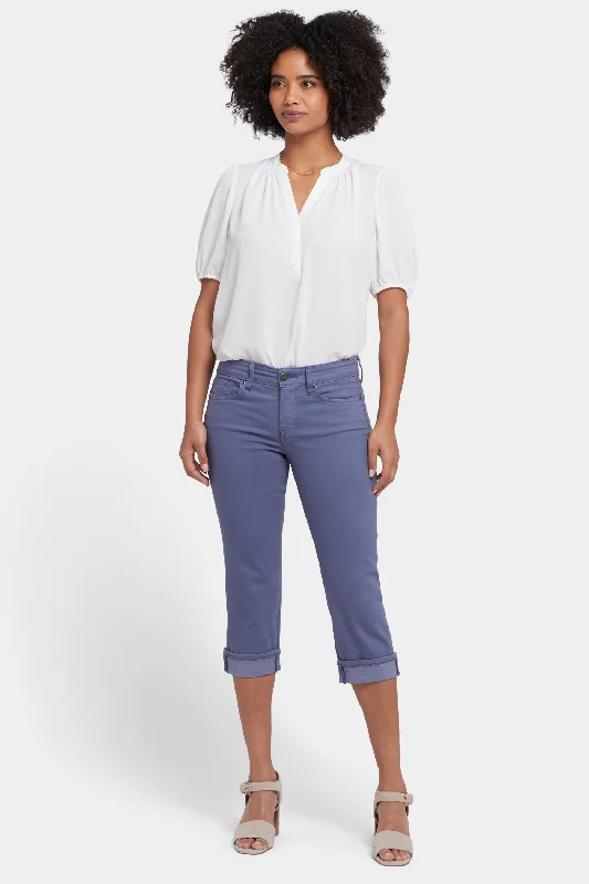 Basic Version Marilyn Straight Crop Jeans - Cascade Lake