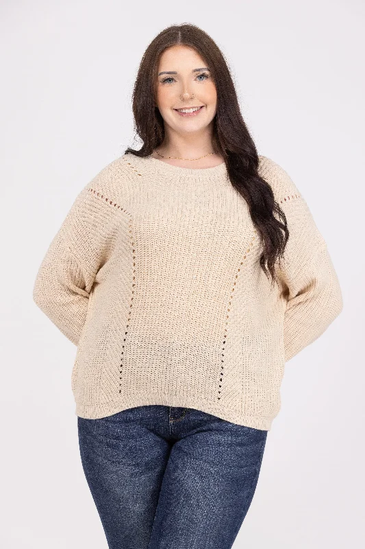 Relaxed Dresses Seeing Diamonds Women's Classic Open Knit Sweater