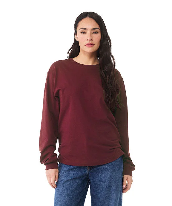 Embroidered Letters 3511 - Bella + Canvas Unisex 6 oz Heavyweight Long-Sleeve T-Shirt | Maroon Embroidered Letters 3511 - Bella + Canvas Unisex 6 oz Heavyweight Long-Sleeve T-Shirt | Maroon
