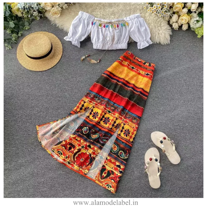 High-quality Fabrics Bohemian Tasseled Coords