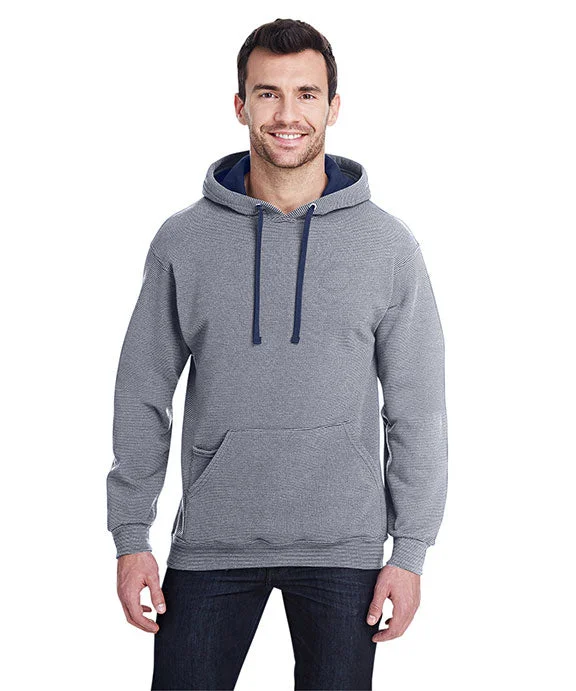 Sports Casual Style SF77R - Fruit of the Loom Adult SofSpun® Striped Hooded Sweatshirt | Navy Stripe
